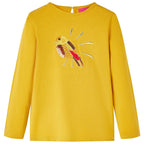 Vidaxl kindershirt met lange mouwen 116 donker okerkleurig