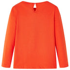 Vidaxl kindershirt met lange mouwen 104 donkeroranje
