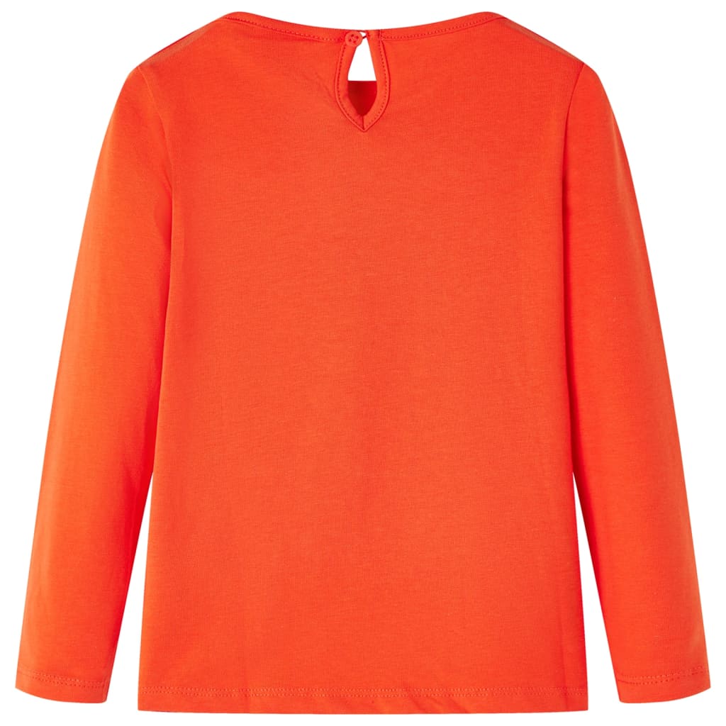 Vidaxl kindershirt met lange mouwen 104 donkeroranje