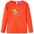 Vidaxl kindershirt met lange mouwen 128 donkeroranje