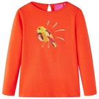 Vidaxl kindershirt met lange mouwen 128 donkeroranje