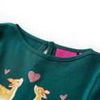 Vidaxl kindershirt met lange mouwen 140 donkergroen
