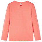 Vidaxl kindershirt met lange mouwen 104 koraalkleurig