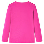 Vidaxl kindershirt met lange mouwen 104 donkerroze