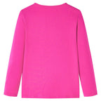 Vidaxl kindershirt met lange mouwen 116 donkerroze