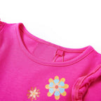 Vidaxl kindershirt met lange mouwen 116 donkerroze