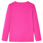 Vidaxl kindershirt met lange mouwen 128 donkerroze