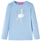Vidaxl kindershirt met lange mouwen 104 lichtblauw