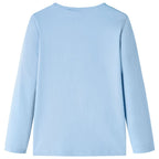 VidaXL Kindershirt met lange mouwen 128 lichtblauw