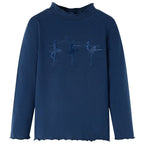 Vidaxl kindershirt lange mouwen 104 marineblauw