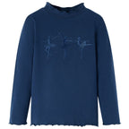 Vidaxl kindershirt lange mouwen 128 marineblauw