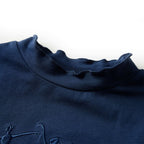 Vidaxl kindershirt lange mouwen 140 marineblauw