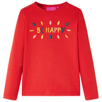 Vidaxl kindershirt met lange mouwen 92 rood