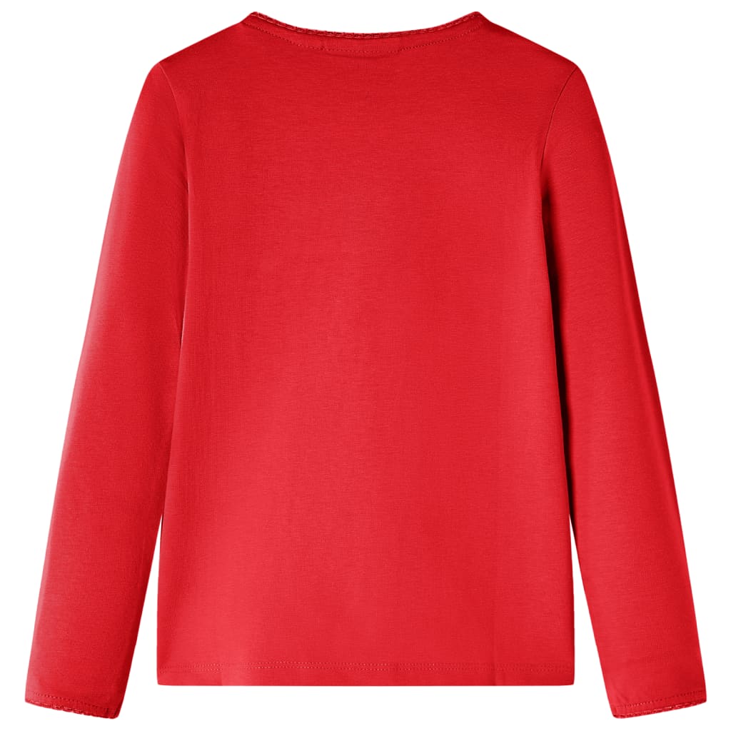 Vidaxl kindershirt met lange mouwen 104 rood