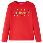 Vidaxl kindershirt met lange mouwen 128 rood