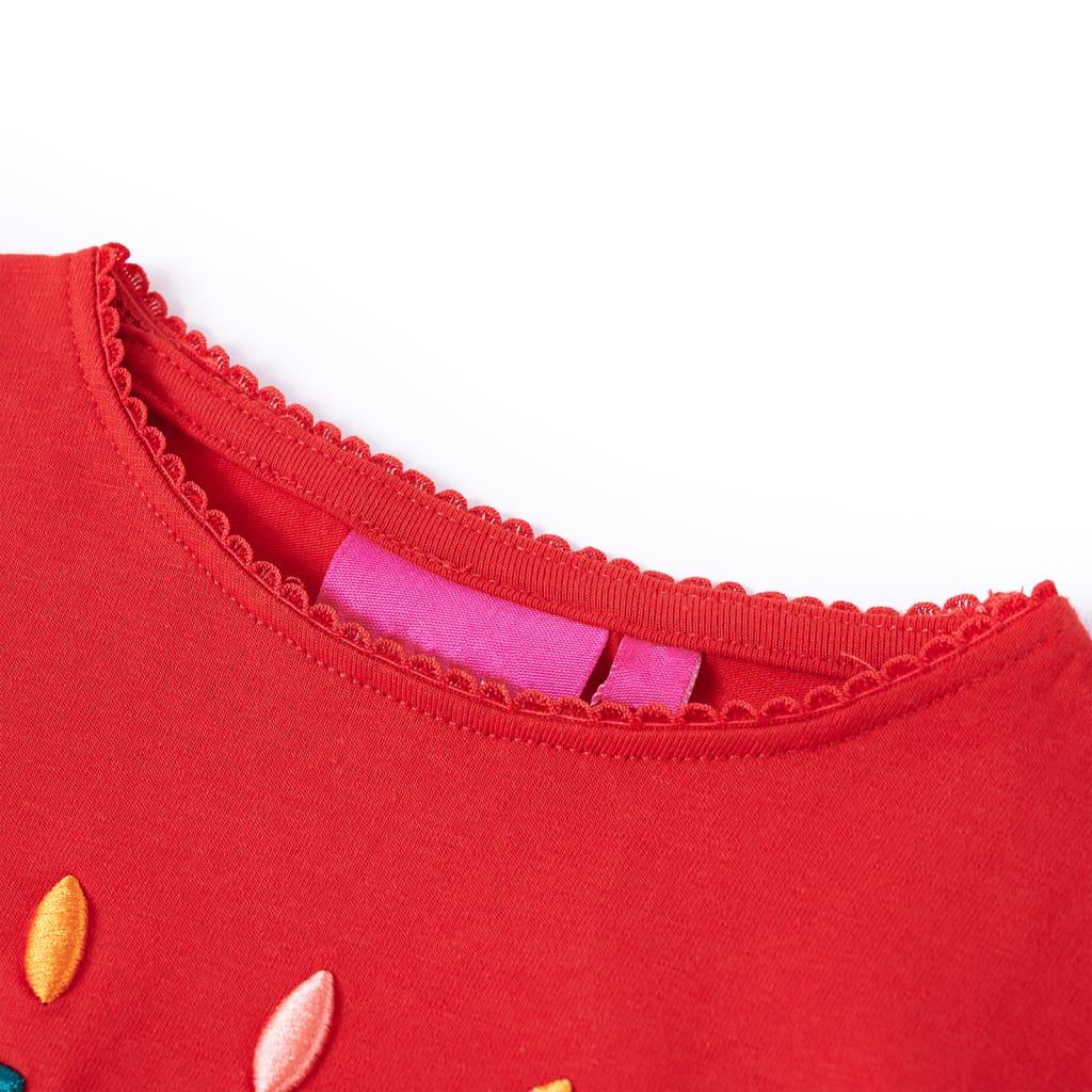 Vidaxl kindershirt met lange mouwen 128 rood