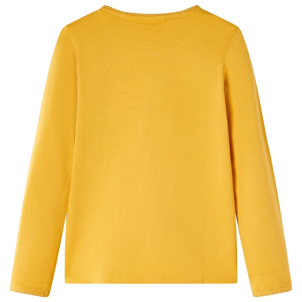Vidaxl kindershirt met lange mouwen 92 donkerokerkleurig