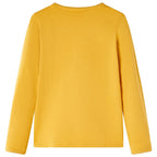 VidaXL Kindershirt met lange mouwen 140 donkerokerkleurig