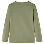 Vidaxl kindershirt met lange mouwen 128 kakikleurig
