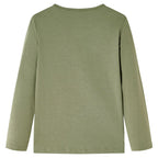Vidaxl kindershirt met lange mouwen 140 kakikleurig