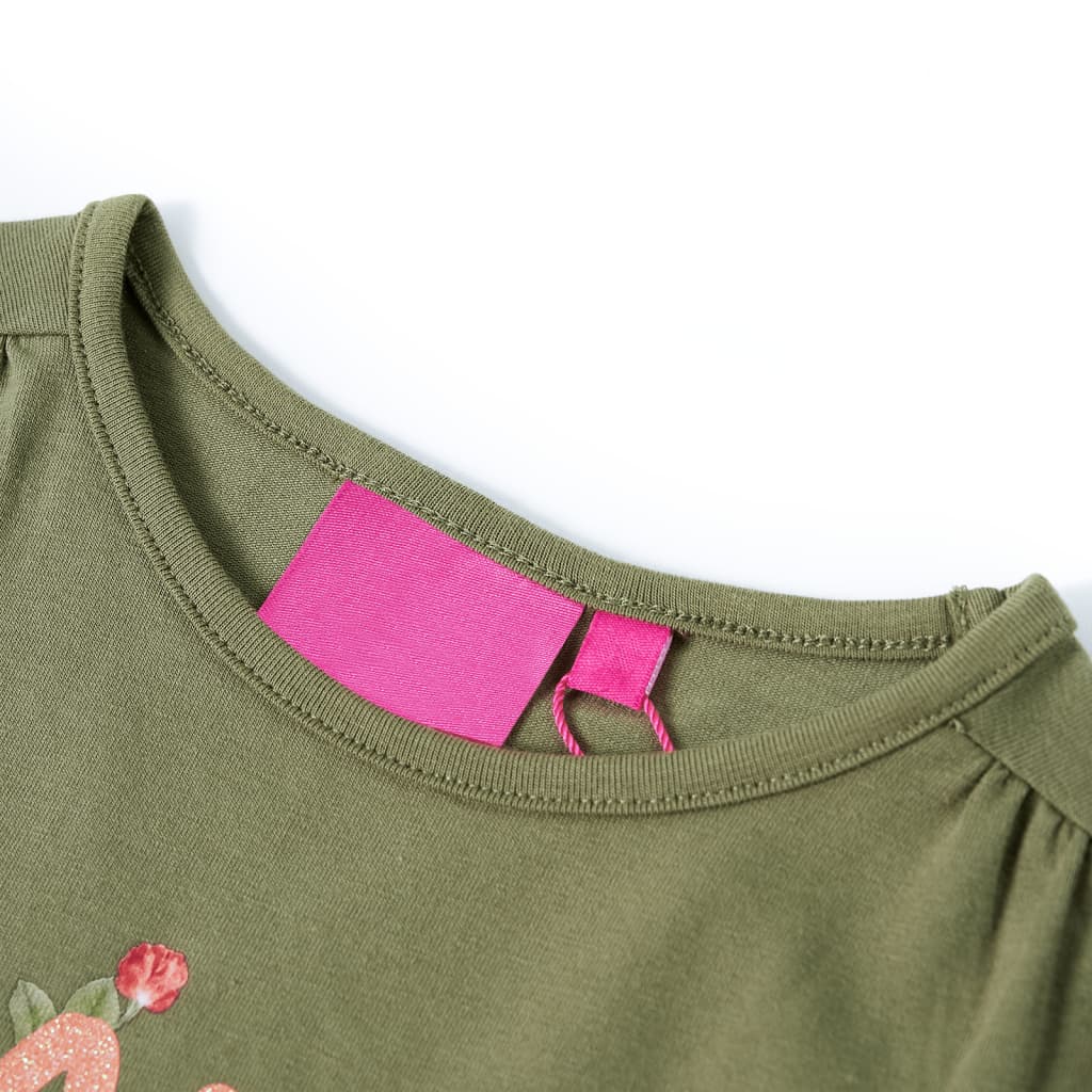 Vidaxl kindershirt met lange mouwen 140 kakikleurig