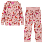 Vidaxl kinderpyjama met lange mouwen 92 lichtroze