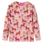 Vidaxl kinderpyjama met lange mouwen 104 lichtroze