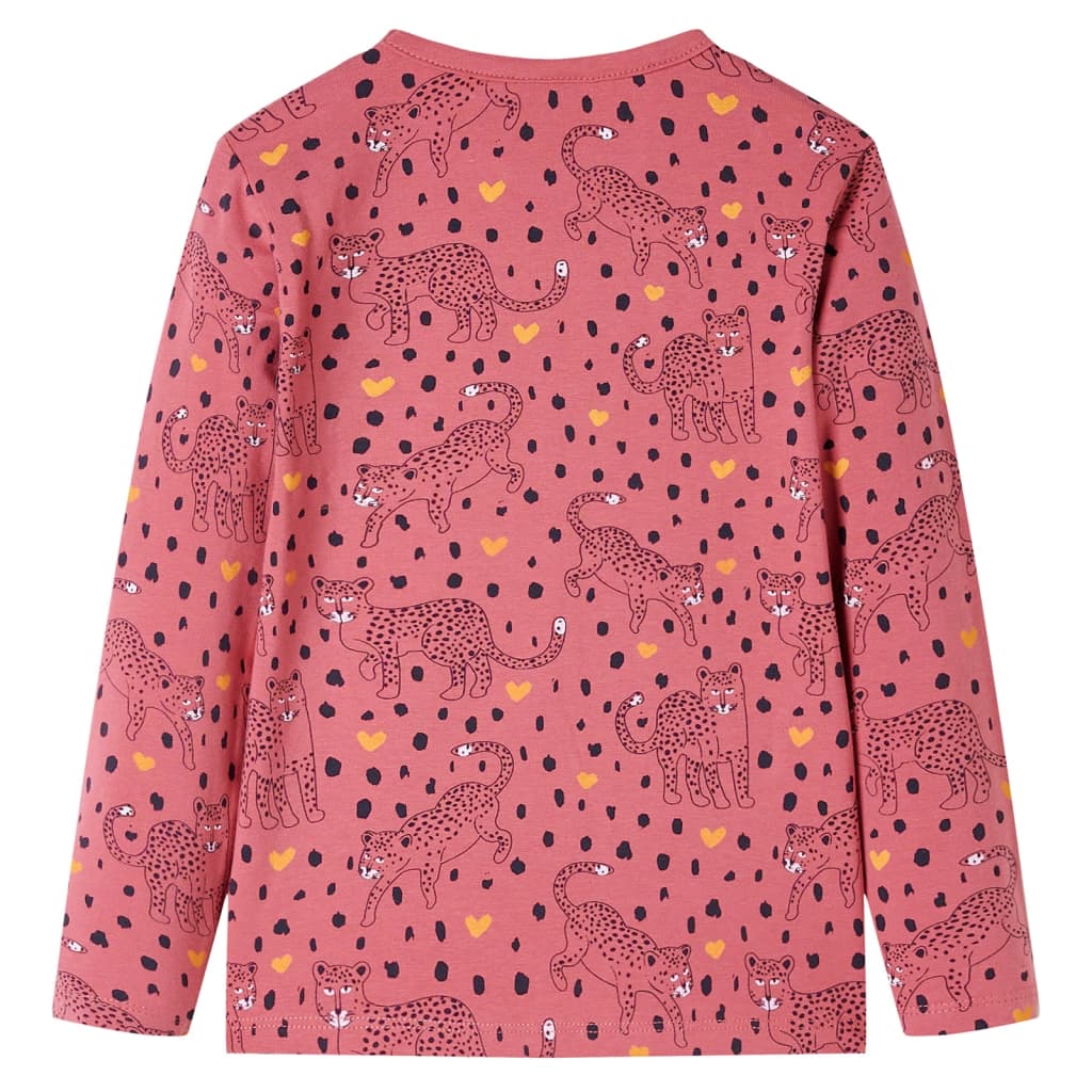 Vidaxl kinderpyjama met lange mouwen 104 oudroze