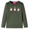 Vidaxl kindershirt met lange mouwen 140 kakikleurig