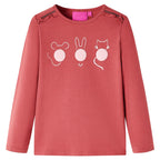 Vidaxl kindershirt met lange mouwen 104 rozebruin