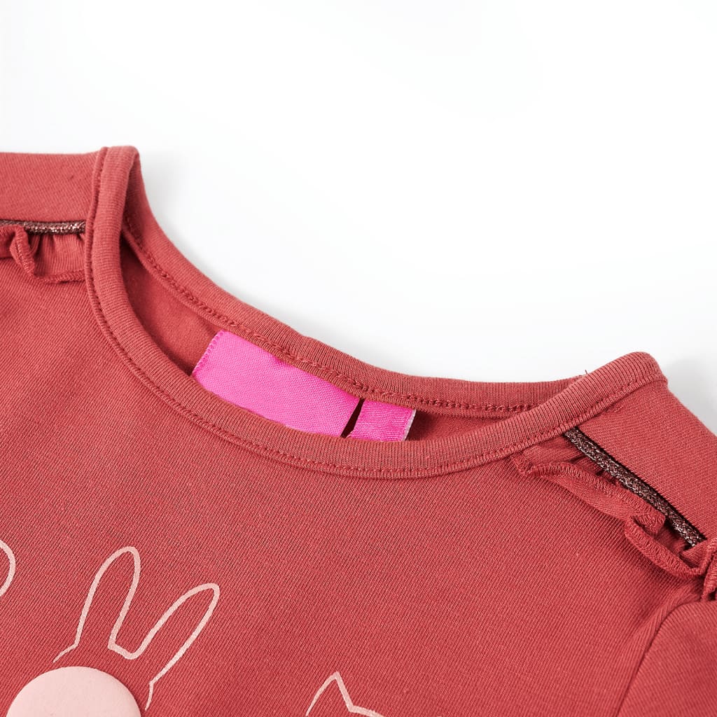 Vidaxl kindershirt met lange mouwen 116 rozebruin