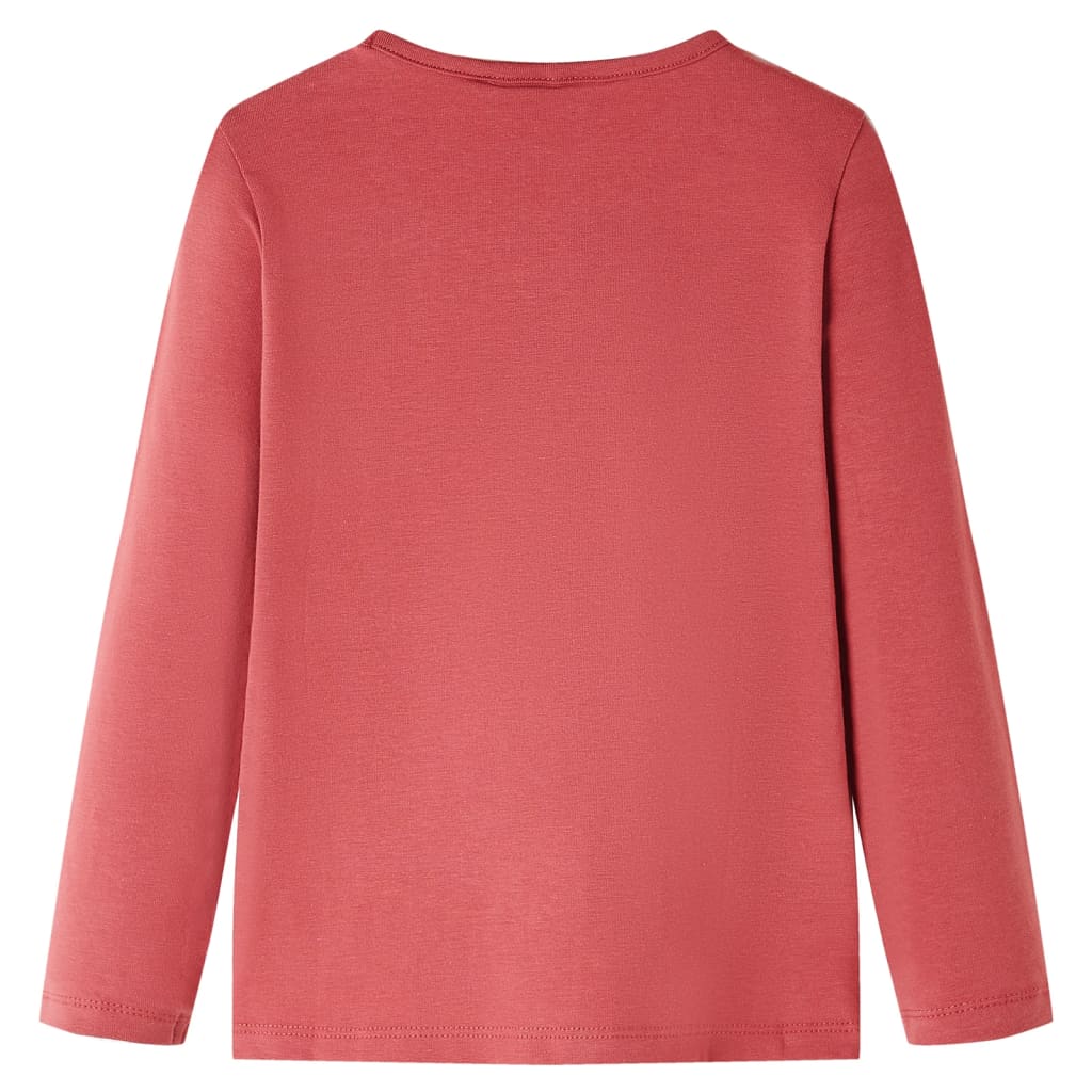 VidaXL Kindershirt met lange mouwen 140 rozebruin