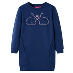 VidaXL Kinderjurk 128 marineblauw