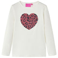 Vidaxl kindershirt met lange mouwen 116 ecru