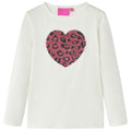 VidaXL Kindershirt met lange mouwen 128 ecru