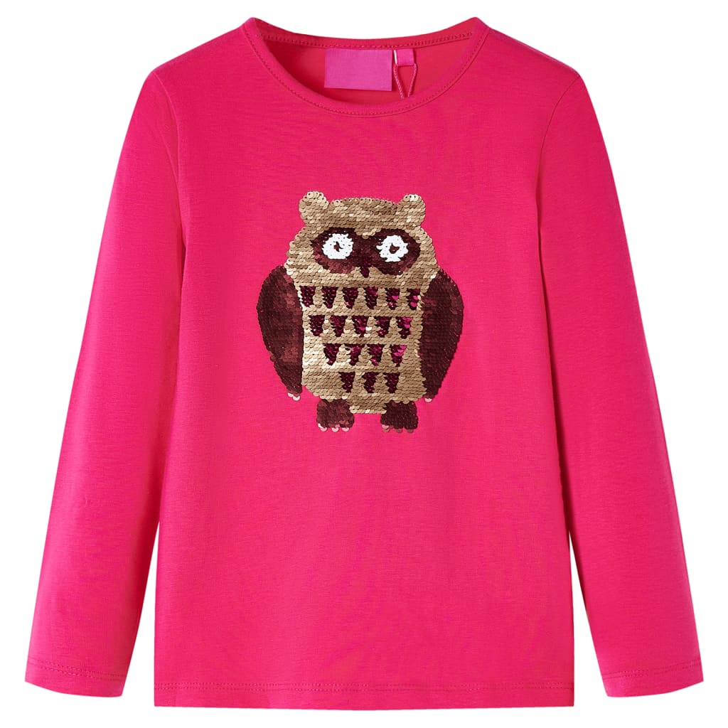 VidaXL Kindershirt met lange mouwen 128 felroze