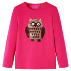 VidaXL Kindershirt met lange mouwen 128 felroze