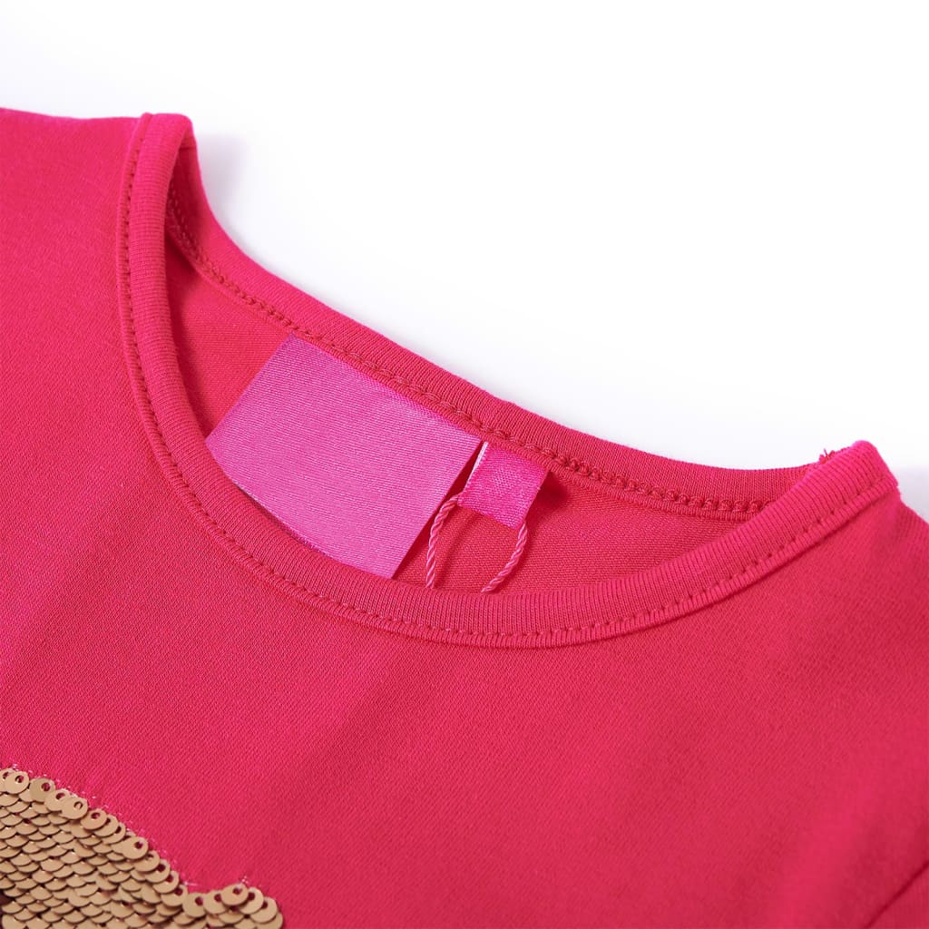 VidaXL Kindershirt met lange mouwen 128 felroze