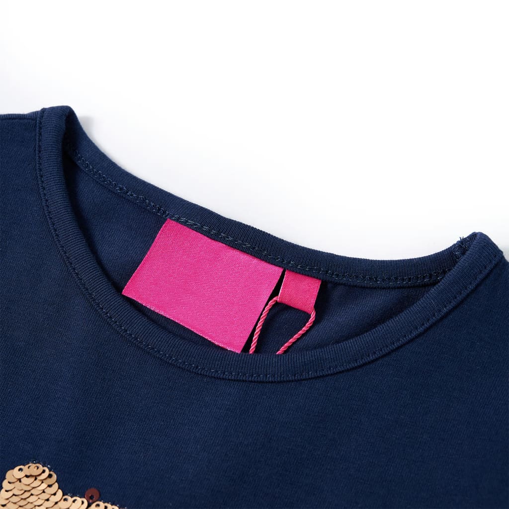 Vidaxl kindershirt met lange mouwen 104 marineblauw