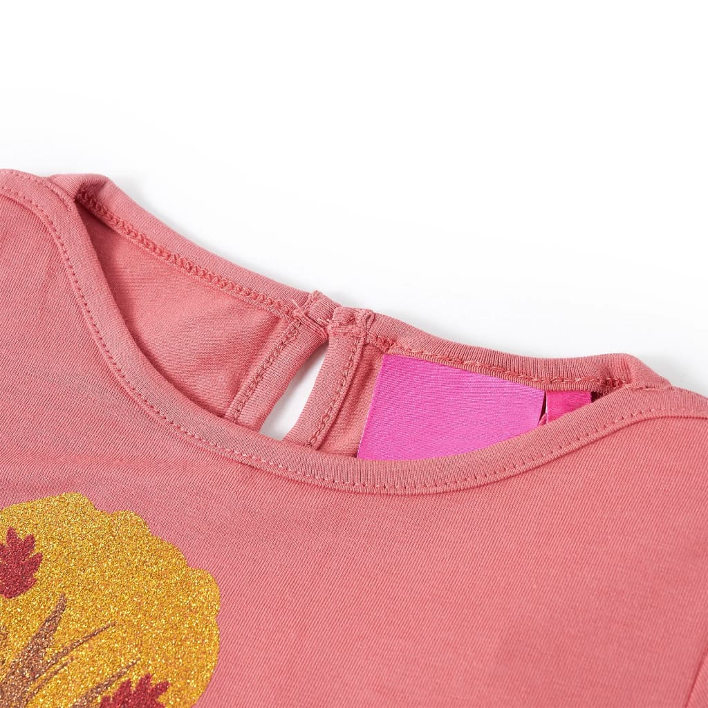 Vidaxl kindershirt met lange mouwen 128 oudroze