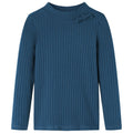 VidaXL Kindershirt met lange mouwen geribd 92 marineblauw