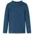 Vidaxl kindershirt met lange mouwen geribd 116 marineblauw
