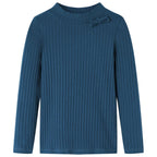 Vidaxl kindershirt met lange mouwen geribd 116 marineblauw
