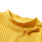 Vidaxl kindershirt met lange mouwen geribd 104 donker okerkleurig