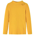 Vidaxl kindershirt met lange mouwen geribd 116 donker okerkleurig