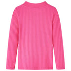 Vidaxl kindershirt met lange mouwen geribd 92 felroze