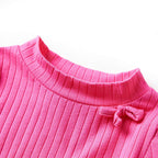 Vidaxl kindershirt met lange mouwen geribd 92 felroze