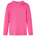 Vidaxl kindershirt met lange mouwen geribd 104 felroze