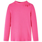 Vidaxl kindershirt met lange mouwen geribd 104 felroze
