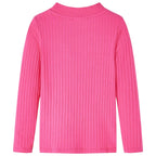Vidaxl kindershirt met lange mouwen geribd 104 felroze